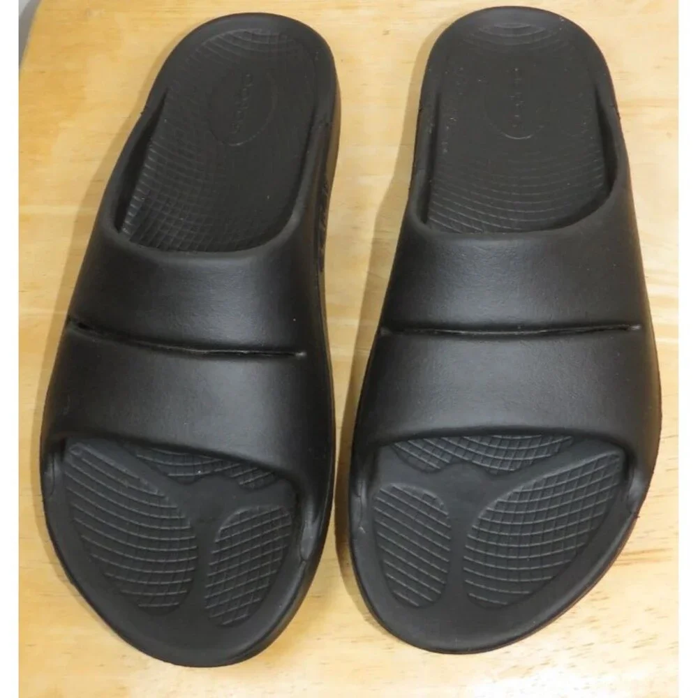 OOFOS OOahh Unisex Recovery Slide EU 43-Men’s 10/Women’s 12 Black